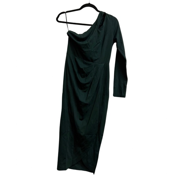 Green One Shoulder Cocktail Dress Size S - Picture 2 of 9